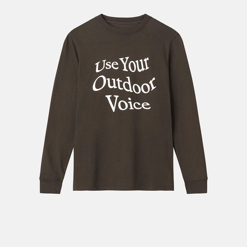 Outdoor Voices Brown Long Sleeve Shirt